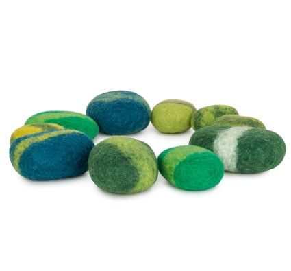 Rocas de fieltro los Mini Mundos