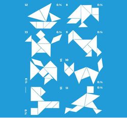 Set 4 tangram de plástico