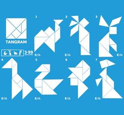 Set 4 tangram de plástico