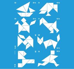 Set 4 tangram de plástico