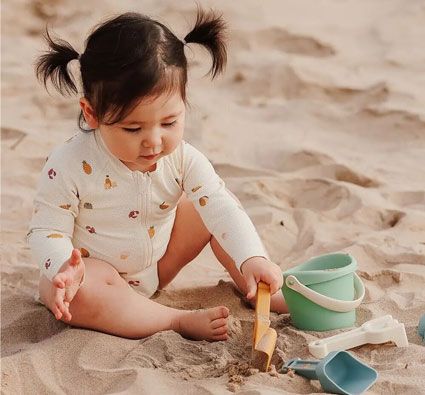 Set de palas y cubo de arena y agua baby Eco friendly