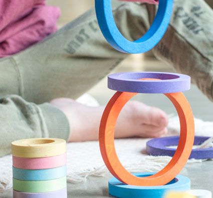 Set de piezas de juego abierto aros nido