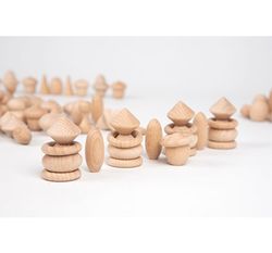 Set tesoros de madera natural