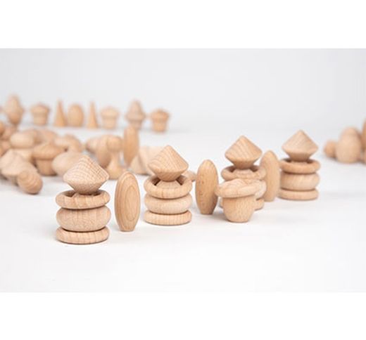 Set tesoros de madera natural