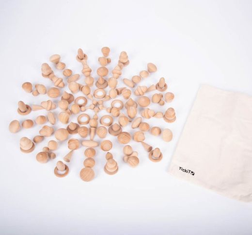 Set tesoros de madera natural