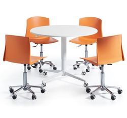 Silla nordic regulable en altura con ruedas cromadas