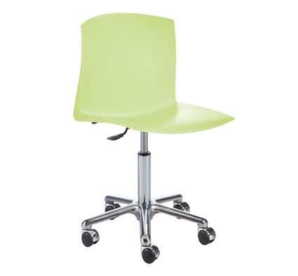 Silla nordic regulable en altura con ruedas cromadas