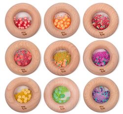 Sonajero donut sensorial verduras y frutas