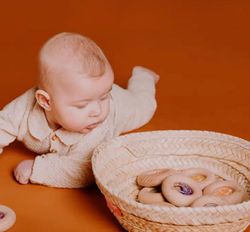 Sonajero donut sensorial verduras y frutas
