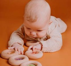 Sonajero donut sensorial verduras y frutas