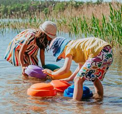 Stapelstein Arcoíris Bloques de movimiento y plataforma de equilibrio 7 piezas