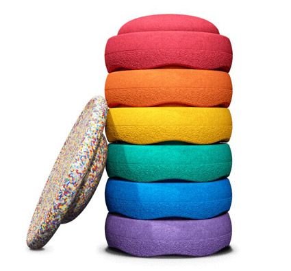 Stapelstein Arcoíris Bloques de movimiento y plataforma de equilibrio 7 piezas