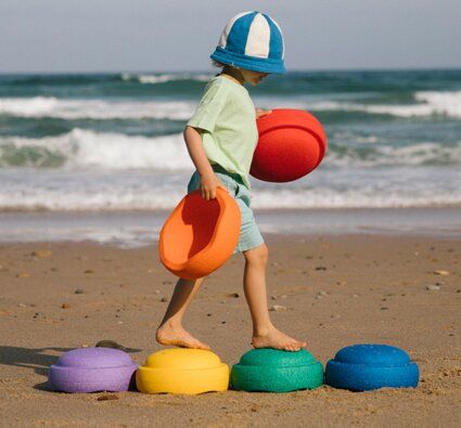 Stapelstein Arcoíris Bloques de movimiento y plataforma de equilibrio 7 piezas