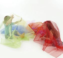 Surtido de 7 telas multicolor los disfraces libres