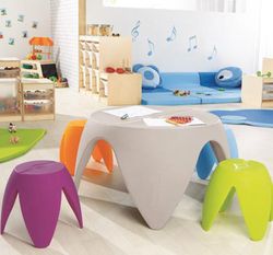 Taburete infantil flora verde