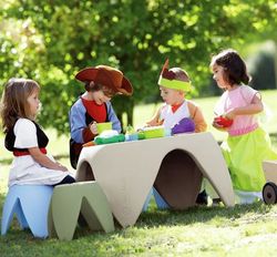 Taburete infantil flora verde