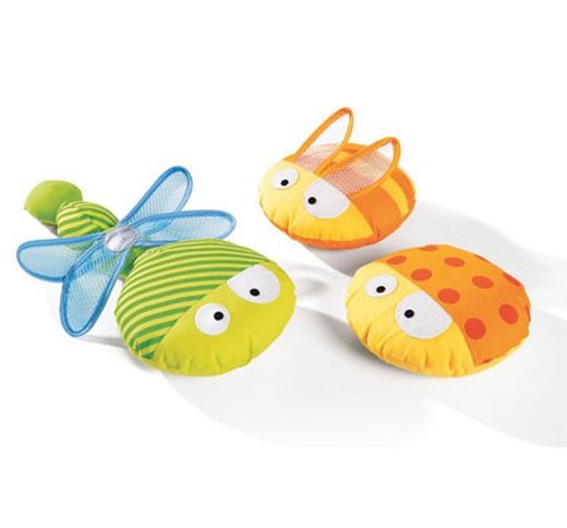 Tapiz de estimulación 3d la manzana y 3 muñecos de peluche