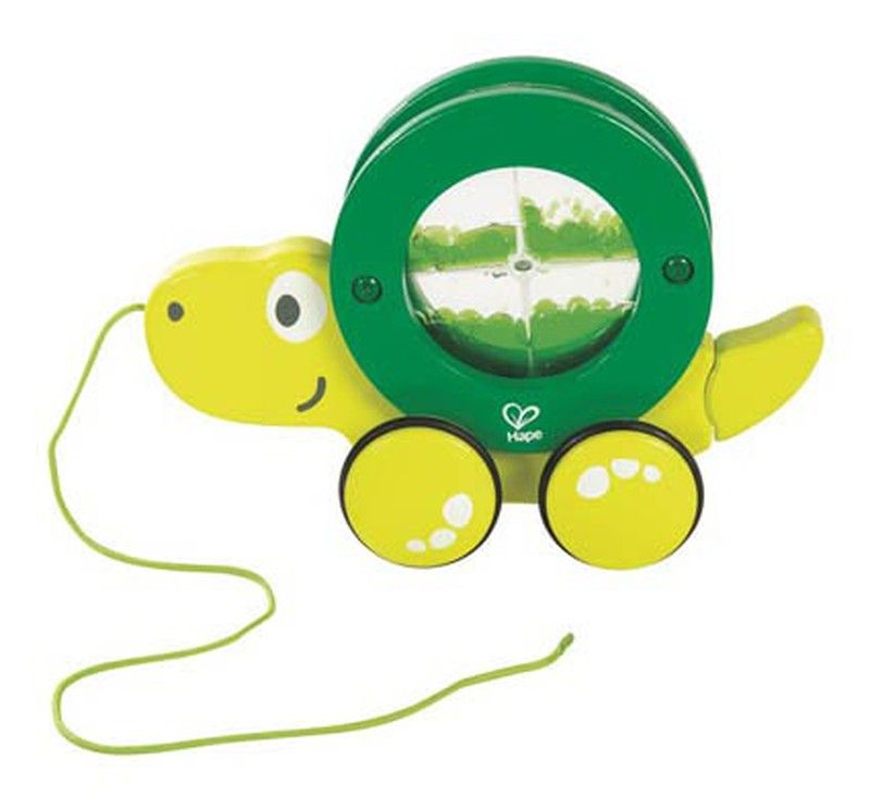 Hape Tito La Tortuga De Madera – Juguete De Arrastre Con Caparazón Giratorio Y Agua Con Remolinos, Para Aprender A Andar Y Equilibrarse, Edad Recomendada Desde 12 Meses