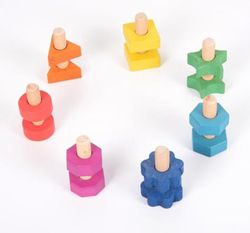 Tornillos y tuercas arco iris