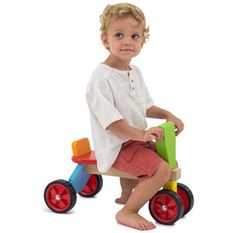 Triciclo infantil del madera cuatro ruedas