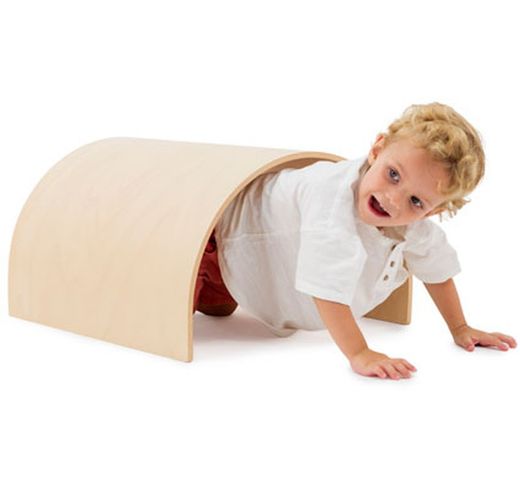 Túnel para gateo de madera