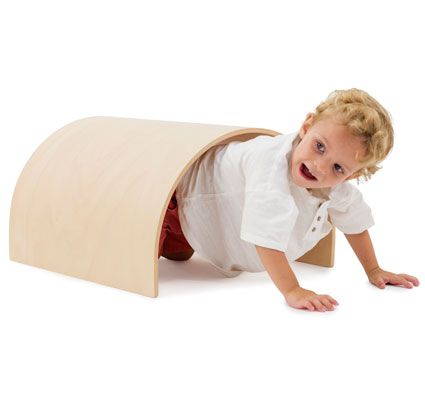 Túnel para gateo de madera