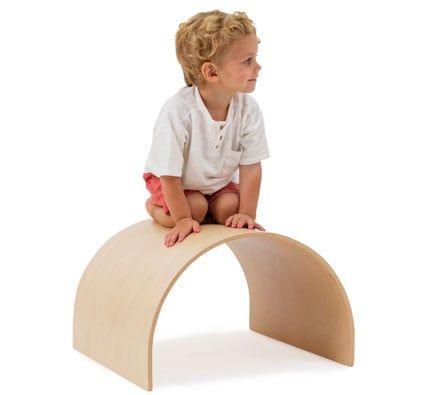 Túnel para gateo de madera