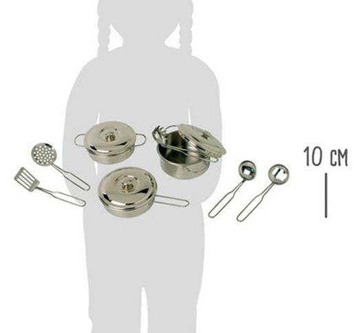 Utensilios de cocina metálicos juguetes realistas