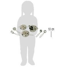 Utensilios de cocina metálicos juguetes realistas