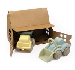 Vehículos volquete y excavadora caja garaje