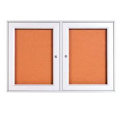 Vitrina tablero de anuncios de 138x99cm para pared con dos puertas e interior de corcho